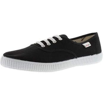 Victoria 1915 Zapatillas de lona unisex con cordones blancos y negros, modelo 106613