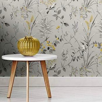 Mariko Gris/Amarillo Papel pintado