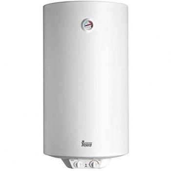 Termo Eléctrico Teka EWH100, 100L, Blanco con Tanque Esmaltado y Resistencia Cerámica, Termostato de Temperatura Ajustable 30-75º, Potencia 1500W