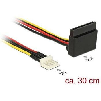 Cable de alimentación interna SATA 15 pines con tipo de enganche y ángulo superior - 0,3 m