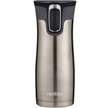 Contigo Autoseal West Loop - Taza de viaje fácil de limpiar de acero inoxidable, 0,473 litros