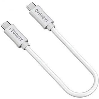 Cable de Datos USB 3.2 Gen Cygnett, Tipo C a Tipo C, 10cm, Blanco, Compatible con Apple