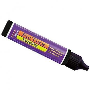 Bolígrafo para Velas KREUL PicTixx, Negro, 29 ml, Punta Fina para Decoración y Pintura en Cera de Abeja