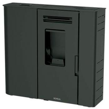 Estufa de pellets Boreal Bricosol extraplana 9 kW negro