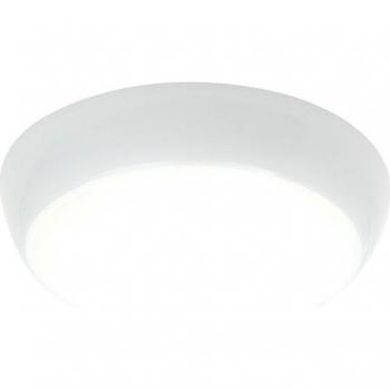 Plafón empotrado Vigor de Policarbonato blanco brillo, 325mm redondo, IP44, 16W y 2W