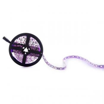 Tira de LEDs Rosa de 5 metros con 300 luces, consumo de 60W y brillo de 2.100Lm, tecnología SMD5050, resistente al agua IP25 - Pack de 5M