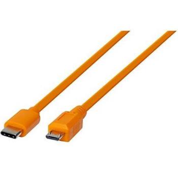 Cable de Tethering Air Direct USB-C a USB 2.0 Micro-B 5 pines - Naranja, Paquete de 2 unidades
