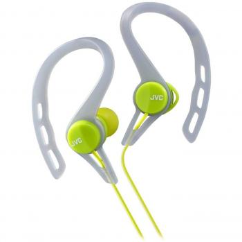 JVC Sports Splash-Proof In-Ear Headphone with Ear Clip - Green