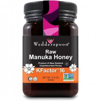 Wedderspoon Organic 100% Raw Premium Manuka Honey KFactor 16+ - 17.6 Ounces