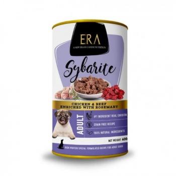 ERA Sybarite Húmedo Adult Pollo-Buey 400 gr. - Comida húmeda para perros, con pollo y buey, presentación en lata de 400 gramos