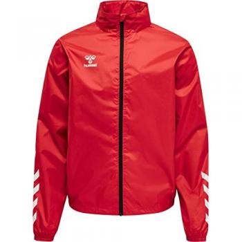 Chaqueta Hummel Core Xk Spray M - Chaqueta impermeable, transpirable, con capucha ajustable, cierre frontal completo, bolsillos laterales con cremallera y diseño ligero