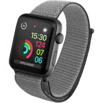 Correa de velcro Unotec gris para Apple Watch 38/40 mm