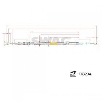 Cable de freno de mano SWAG 33 10 4439 - Alta calidad y durabilidad