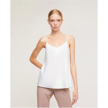 Motivi - Top de mujer lencero de Raso con Doble Tirante y Detalle Elegante
