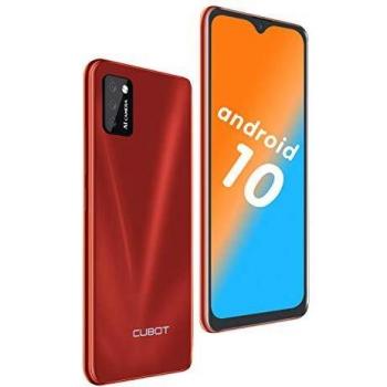 CUBOT Note 7 Smartphone 5.5 Teléfono móvil 4G 3100mAh Dual SIM Android 10.0, Triple Cámara 16GB ROM Face ID CUBOT Oficial,Rojo