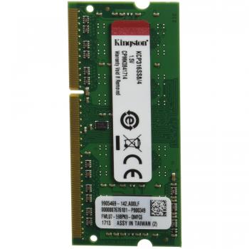 Kingston Branded Memory 4GB DDR3 1600MT/s SODIMM Single Rank KCP316SS8/4 Notebook Memory