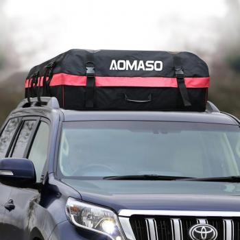 Aomaso Car Top Carrier Waterproof Roof Top Cargo Rack 10 Cubic Feet Storage Box Roof Top Bag for Travel and Luggage Transportation