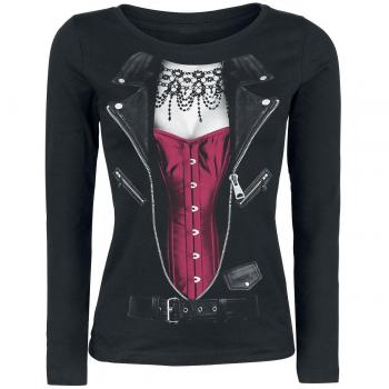 Outer Vision Majestic Victorian Manga Larga Mujer Negro S