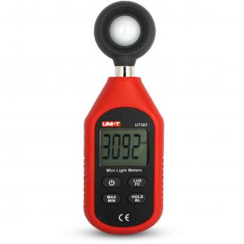 UNI-T UT383 Mini Digital Medidor de luz 200,000 LUX Luxómetro Iluminómetro con Pantalla LCD, Fotómetro Digital profesional, Medidor Iluminación