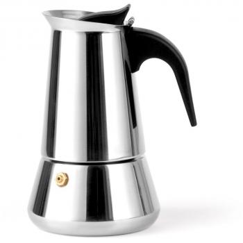 Cafetera espresso Leopold Vienna Trevi de acero inoxidable para 4 tazas