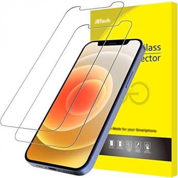 JETech Protector de Pantalla Compatible con iPhone 12/12 Pro 6,1 Pulgadas, Vidrio Cristal Templado, 2 Unidades