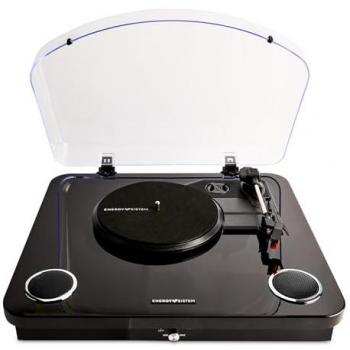 Tocadiscos Bluetooth Energy Sistem BlackSpin 10W - Reproducción suave, grabación USB, acabado en bambú, compatible con 33/45/78 rpm, conexión RCA