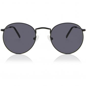 SmartBuy Collection Round Full Rim Metal Men's Prescription Sunglasses Black Size 50