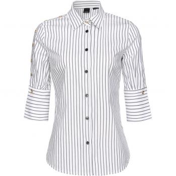 White Striped Poplin Shirt, Female, Size: XS