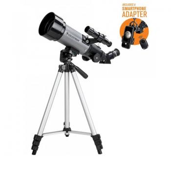 Telescopio Celestron Travelscope 70 DX Portátil con Adaptador para Smartphone, Filtro Lunar y Lente de Barlow 2x