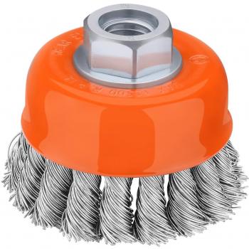 Tacklife PKCB2 Cepillo de la taza, Rueda de alambre de amoladora ángular de 65mm, 18M 14 * 2 nudos en alambre de acero trenzado, rueda de pulido de 12500 R.P.M para pulido y eliminmar el herrumbre