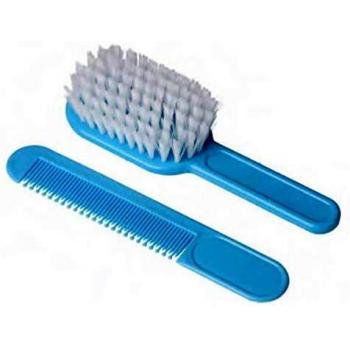 Eurostil Baby Soft Brush and Comb Set - Blue