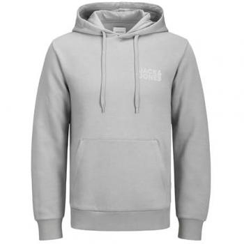 Sudadera con Capucha Jack & Jones Corp Logo, Color Gris Claro, Talla M