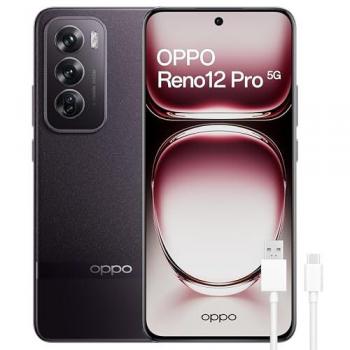 Smartphone Oppo Reno12 Pro 5G 12GB RAM 512GB Negro, Pantalla AMOLED 6.7, Cámara Triple 50MP + 8MP + 50MP, Batería de 5000mAh,