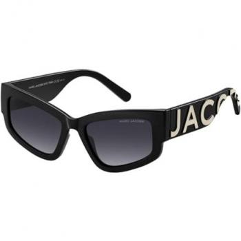 Marc Jacobs Women's Cat Eye Sunglasses, Black/Beige, 55mm, Dark Grey Shaded