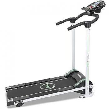 DhestiaHome. Cinta de andar RunFit Step con 12 programas predefinidos, 1000 W de Potencia, Pantalla LED, 10 Km/h, con Altavoces y sistema seguridad magnético, plegable, negro