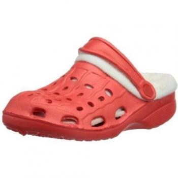 Playshoes EVA-Clog mit Warmfutter von Playshoes 171728 - Zuecos de caucho para niños, color rojo, talla 32/33