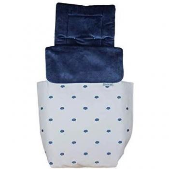 Saco para Capazo Rosy Fuentes - Saco para Bebé Universal - Saco tres usos - Funda para capazo de bebé-0-blanco azulón