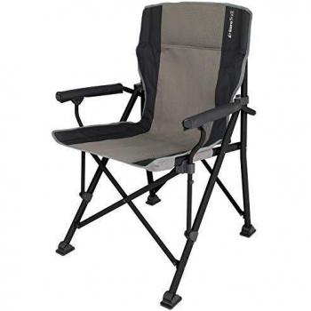 Silla de Camping Plegable Luca 3D Malla Negra/Gris hasta 120kg