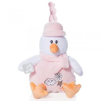 Mini Cigueña Musical 16 Cm Azul - Colores - Blanco y Rosa