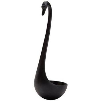 Ototo flotantes con forma de cisne sopa Cucharón, Negro