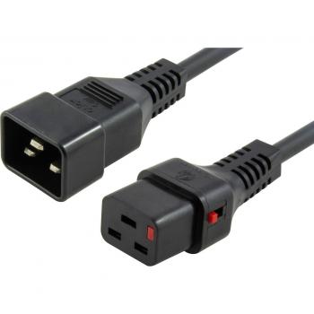Cable de alimentación IEC Microconnect Macho C20 a Hembra C19 con Bloqueo