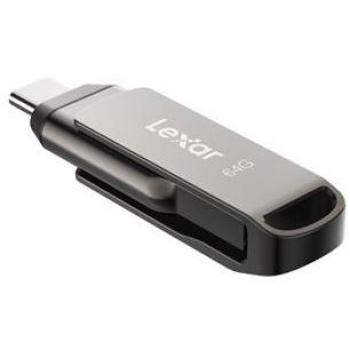 Lexar JumpDrive LJDD400064G-BNQNG unidad flash USB 64 GB USB Tipo C 3.2 Gen 1 Gris