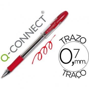 Q-Connect KF00377 Delta - Bolígrafo, color rojo