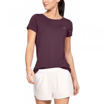 Under Armour Heatgear Armour SS Camisa Manga Corta, Mujer, púrpura, XS