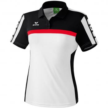 Mujeres Erima 5-CUBOS polo 5-CUBOS Serie blanco / negro / rojo, Opciones Tamaño: 7 Hombres