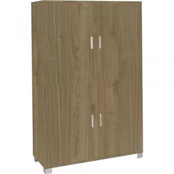 Armario de 4 Puertas en Kit, 108 cm Largo x 41 cm Profundo x 161 cm Alto, Acabado en Madera de Nogal