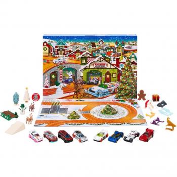 Calendario de Adviento Hot Wheels con coches de juguete y accesorios