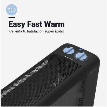 Calefactor de Mica Universal Blue Inka 4020 Horizontal 1500W Negro