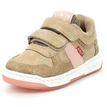 Kickers Kalido Girls' Sneakers - Beige Pink Glitter