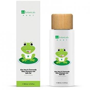 Dr Botanicals Aloe Vera & Chamomile Baby Shampoo & Bath Gel 200ml - 97.67% Natural, 100% Vegan & Dermatologically Tested